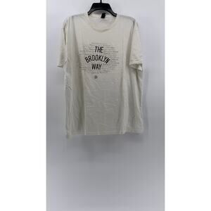 GILDAN Men's White The Brooklyn Way Crewneck SoftStyle Short Sleeve T-Shirt SZXL